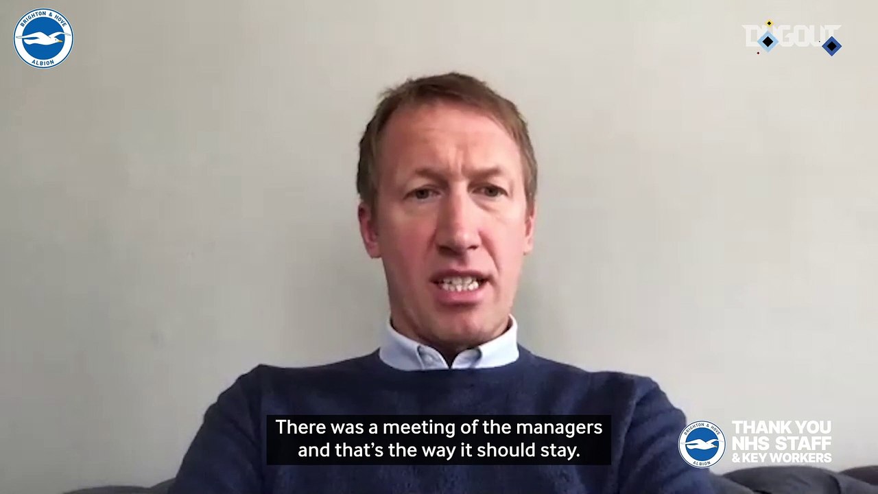 Graham Potter on Premier League managers meeting