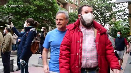 Madrid residents protest against city's continued COVID-19 lockdown