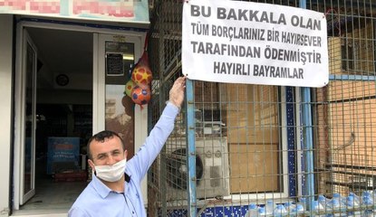 Önce veresiye borçları ödediler, sonra pankart astılar