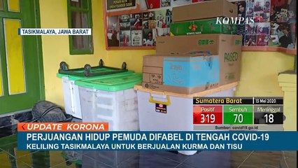 Salut! Gak Punya Kaki, Tapi Tetap Semangat Jualan Bantu Orangtua Saat Wabah Corona