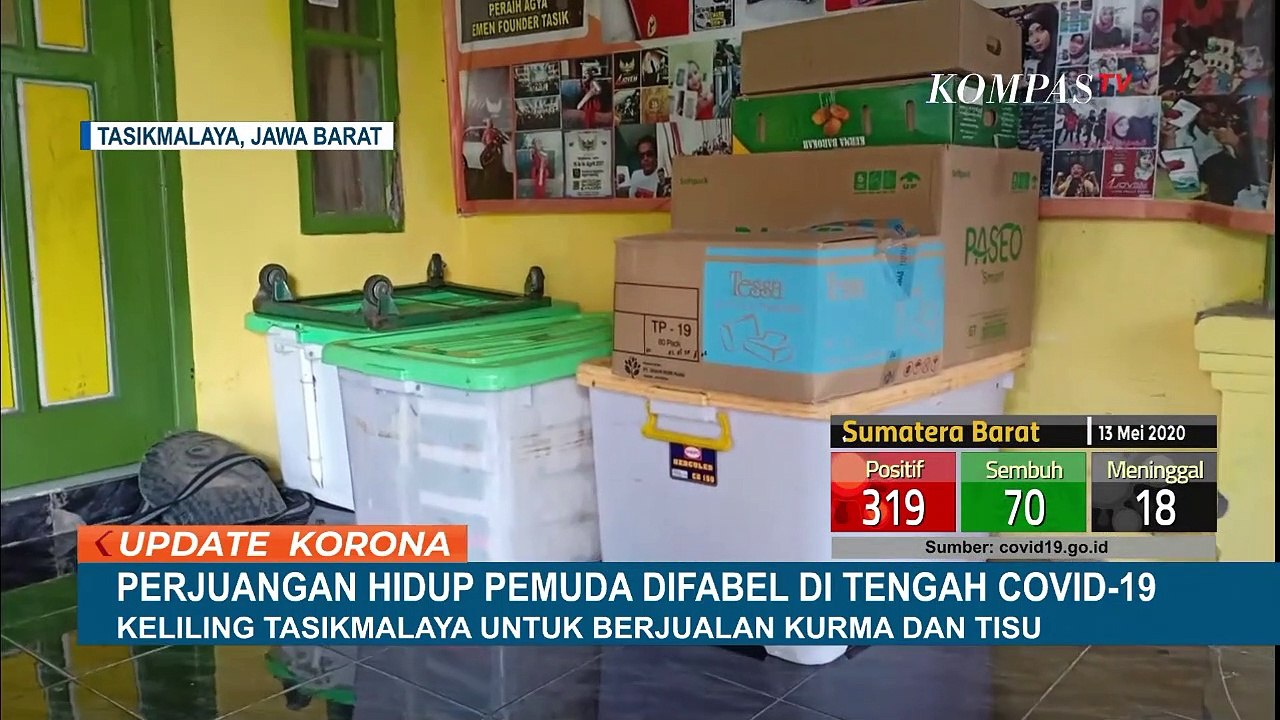 Salut! Gak Punya Kaki, Tapi Tetap Semangat Jualan Bantu Orangtua Saat Wabah Corona