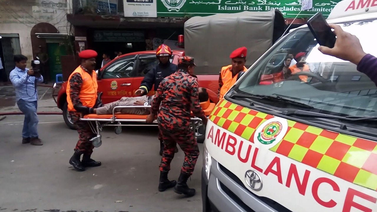 Fire service save man.