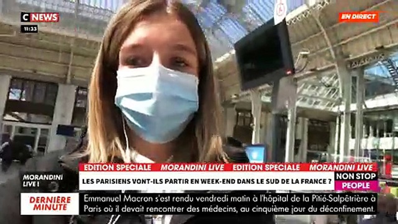 Coronavirus - En direct, l'envoyée spéciale de "Morandini Live" constate qu'il n'y a aucun contrôle ce midi pour faire Paris/Marseille en train - VIDEO