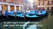 Venice canals empty of gondolas in once-overcrowded, now deserted city