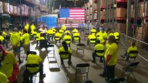 Donald Trump visits healthcare logistics company in Pennsylvania