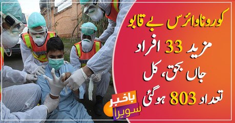 Corona death toll in Pakistan mounts to 803