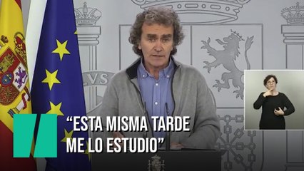 La honesta respuesta de Fernando Simón a una pregunta que le pilló fuera de juego