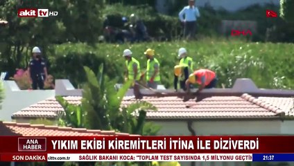 CHP'li belediyeden yıkım tiyatrosu: Vatandaşa dozerle, Özdil'e okşayarak muamele