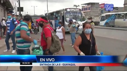 Así es el ambiente que se registra en la Entrada de la 8 en Guayaquil