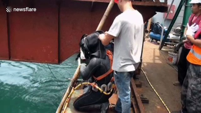 World War II naval mine successfully detonated at sea off China's south coast