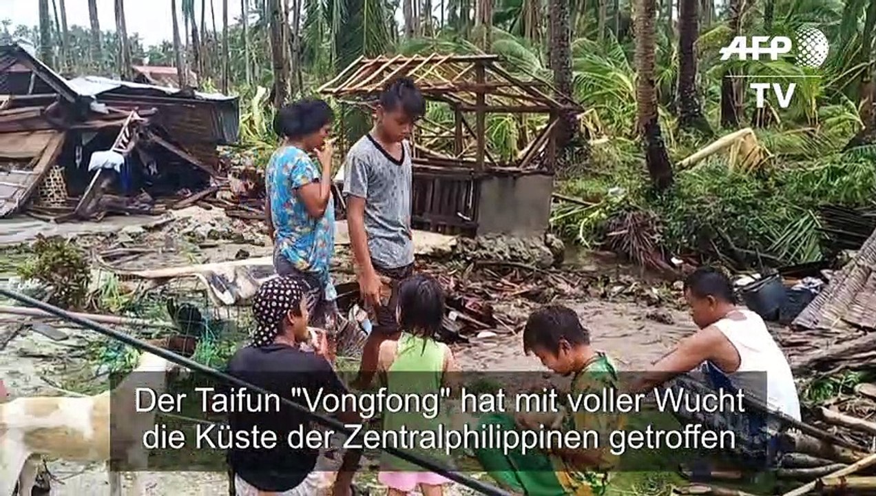 Taifun 'Vongfong' mit voller Wucht auf die Philippinen getroffen