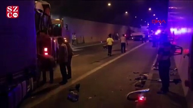 Korutepe Tüneli’nde zincirleme kaza! Ankara istikameti ulaşıma kapandı