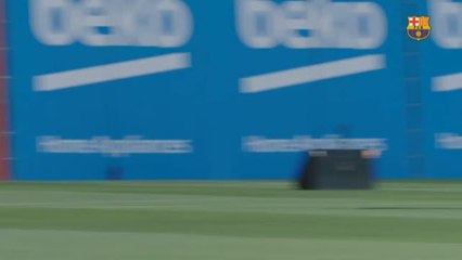 Los jugadores del FC Barcelona siguen poniéndose en forma