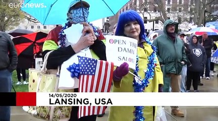 Manifestations anti-confinement dans le Michigan