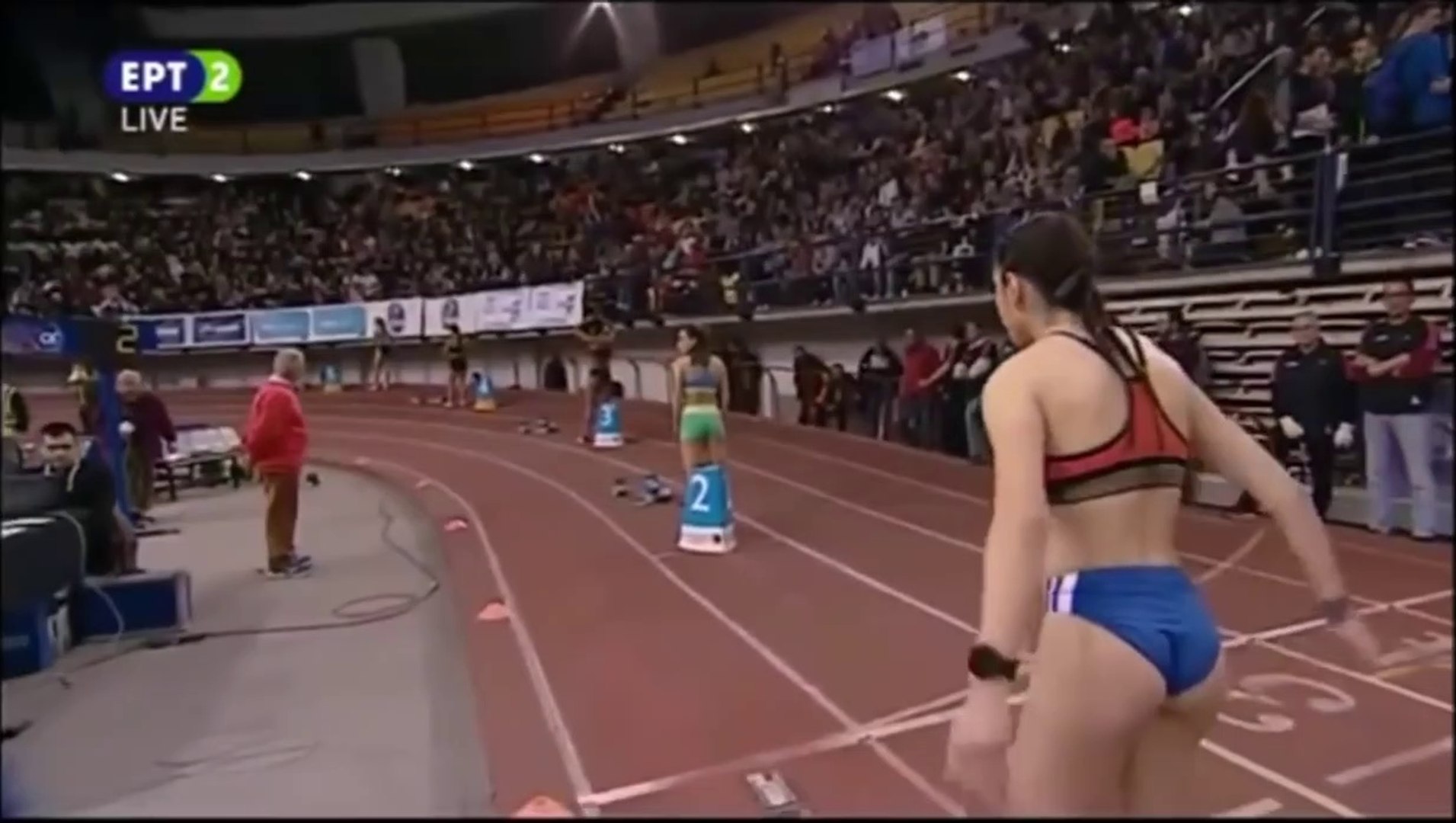 Fit Greek track and field athlete