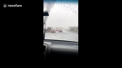 Shocking highway flooding in Florida