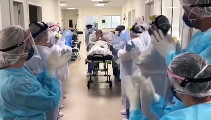 Após 50 dias internado na Ala Covid-19 do HUOP, paciente recebe alta e sai aplaudido