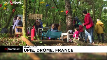 Children have lessons in woods as parents protest school not reopening