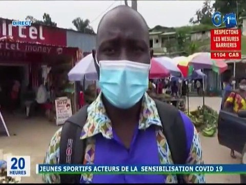RTG / Covid 19 - Campagne de sensibilisation des jeunes sportifs auprès des populations de l’Ogooué-Lolo sur les mesures barrières
