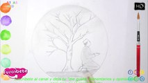 Cómo dibujar a muslim a la luz de la luna  Dibujo a lápiz...