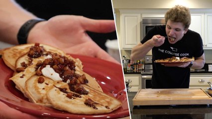 Apple Cinnamon Pancakes | The Quarantine Cook