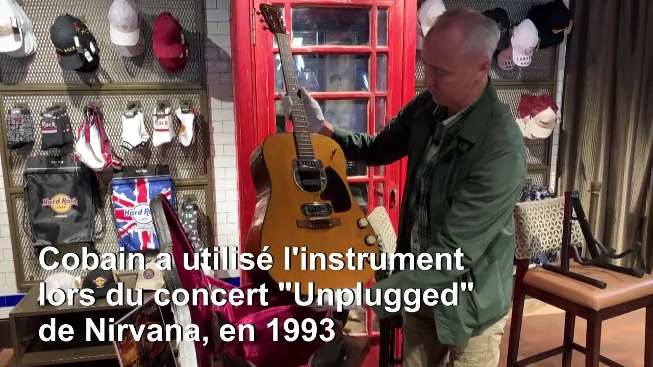 La guitare de Kurt Cobain pour "Unplugged" exposée à Londres avant d'être vendue