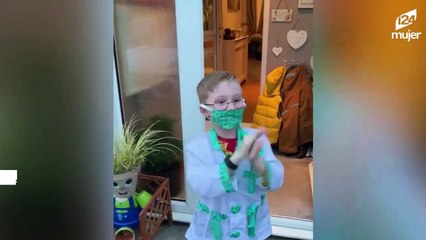 Niño ha encontrado la manera más adorable de apoyar a quienes trabajan en cuarentena