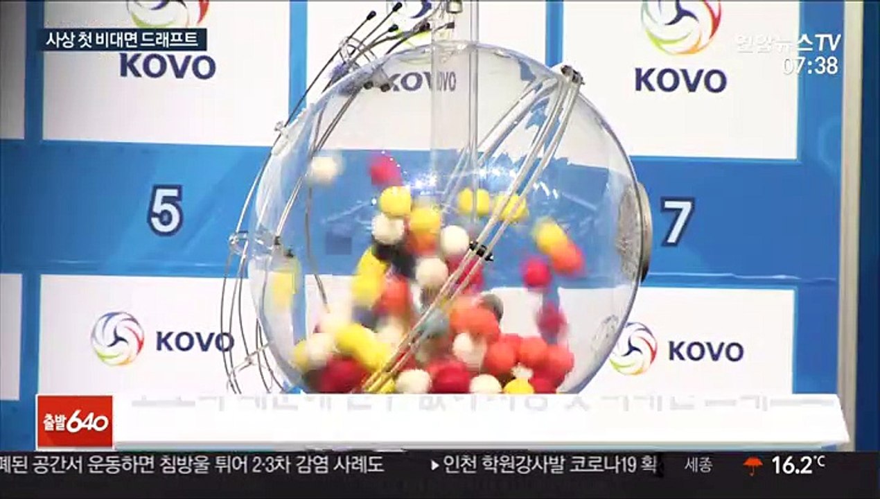 [프로배구] 꽃다발 대신 영상통화…코로나가 바꾼 드래프트 풍경