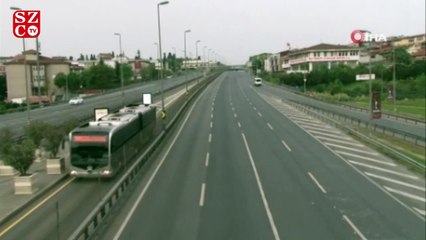 Kısıtlamanın ilk sabahında yollar boş kaldı