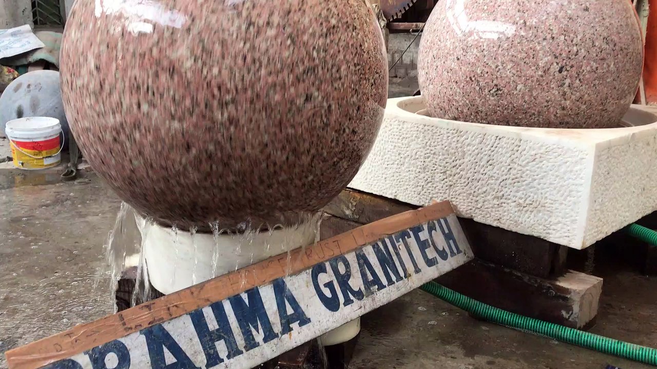 granite ball fountain,stone ball fountain,sphere water feature