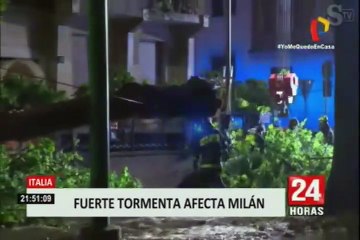 Italia: torrenciales lluvias golpearon Milán en plena pandemia del COVID-19