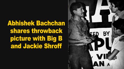 Abhishek Bachchan shares throwback picture with Big B and Jackie Shroff