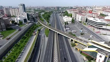 Kısıtlamanın ardından E-5 karayolu boş kaldı