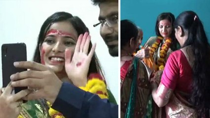 कोरोना वॉरियर पति-पत्नी ने गोदभराई की रस्म यूं ऑनलाइन निभाई, खुशी के पलों का वीडियो वायरल