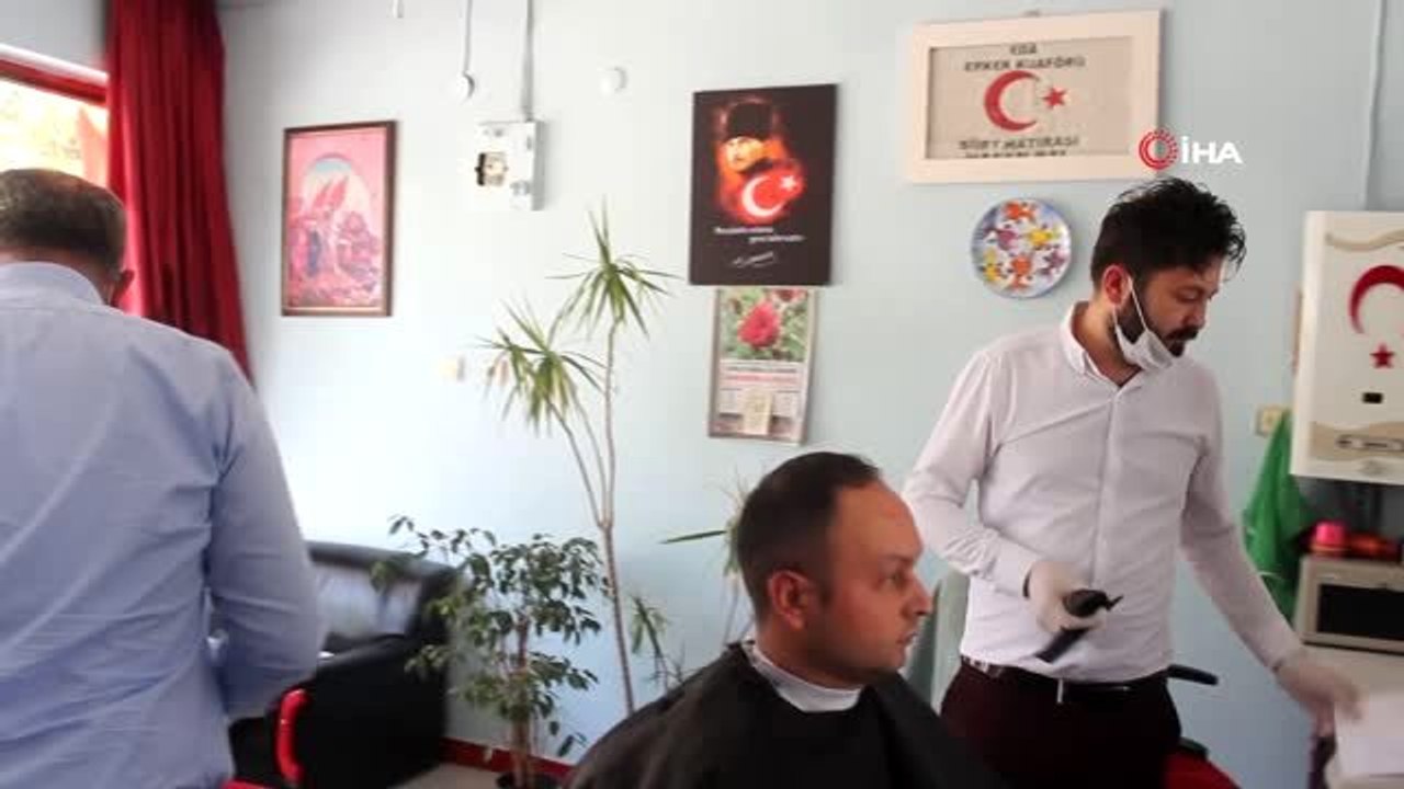 Kırıkkale'de 'askıda tıraş' dayanışması başlatıldı