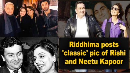Riddhima posts 'classic' pic of Rishi and Neetu Kapoor