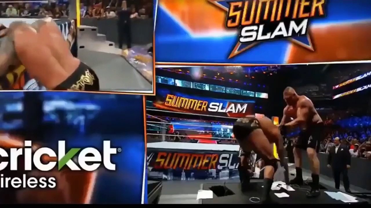 Brock Lesnar vs Randy Orton SummerSlam 2016 full match highlights hd