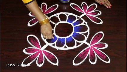 Color kolam, designs with, 6 dots,   Latest & easy rangoli,    new muggulu ,patterns