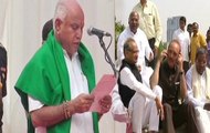 BS Yeddyurappa takes oath as Karnataka CM, Congress protests outside Raj Bhawan
