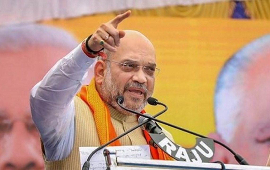 BJP President Amit Shah addresses party workers on BJP foundation day in Mumbai