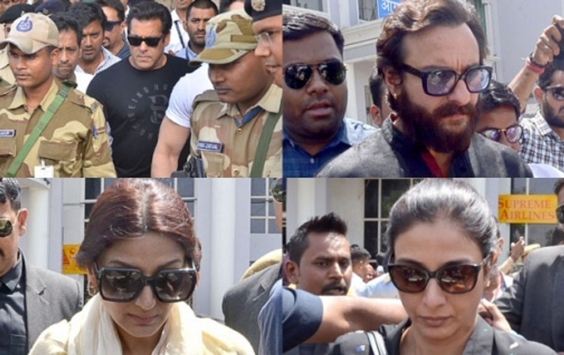 Salman, Saif, Sonali,Tabu arrive in Jodhpur to hear judgement in Blackbuck case