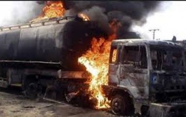 Watch:  Petrol tanker catches fire in MP's Narsinghpur