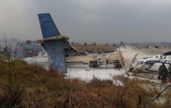 US-Bangla passenger plane carrying 67 people on-board crashes at Kathmandu airport in Nepal