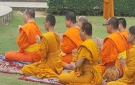 Buddhist monks offer prayer for world peace in Uttar Pradesh's Sarnath