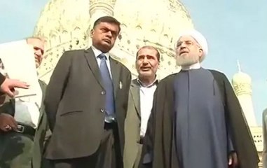 Iran President Hassan Rouhani visits Qutub Shahi Tombs in Hyderabad