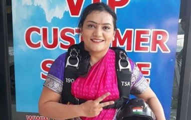 Indian skydiver Shital Mahajan creates new record, skydives in sari