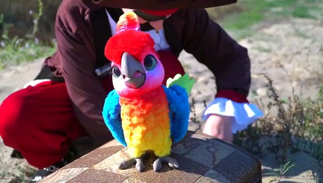 Artem Found Toy Pirate Treasures Chest! Fun story for children