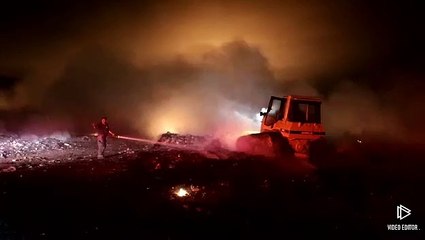 ¡La voracidad de las llamas! Cumple 24 horas ardiendo el basurón