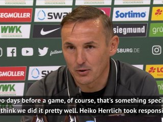 Download Video: Augsburg not blaming quarantine breaker Herrlich for defeat by Wolfsburg