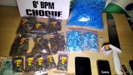 Ação da PM termina com dois detidos e várias porções de maconha e cocaína apreendidas no Novo Milênio
